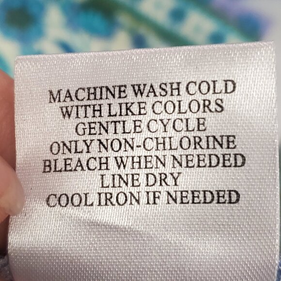 Fred David Womens Button Up Patchwork Top Size 3X Blue Bohemian Floral Artsy - Picture 6 of 10